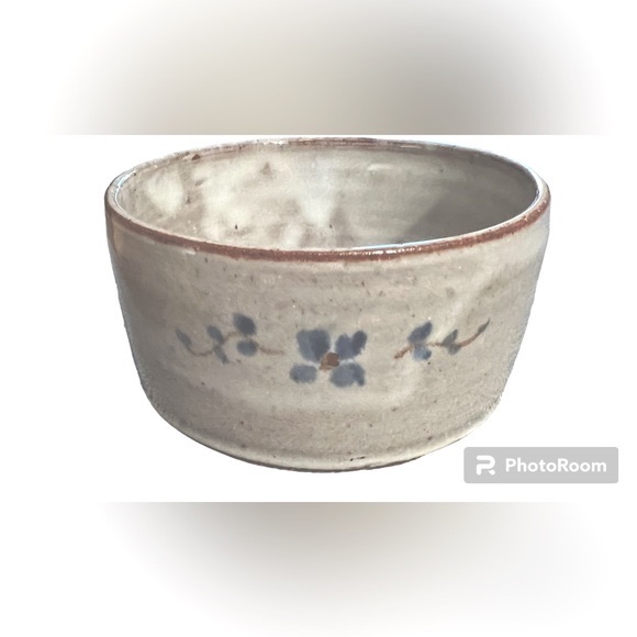 OWENS Pottery 4" Bowl w/ Flower Design, Seagrove North Carolina MINT CONDITION - Picture 1 of 3